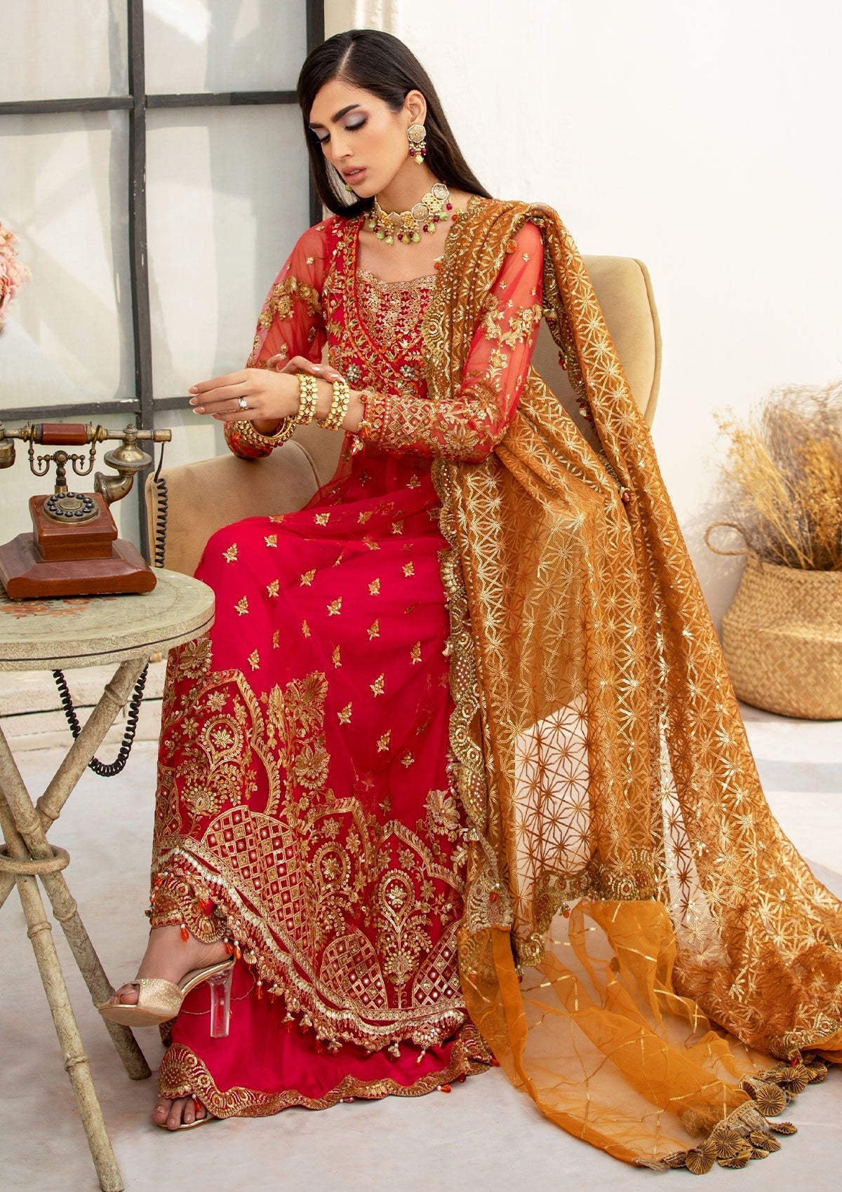 Formal Collection - Rubaaiyat - Handwork Wedding 23 - Crimson - D#01