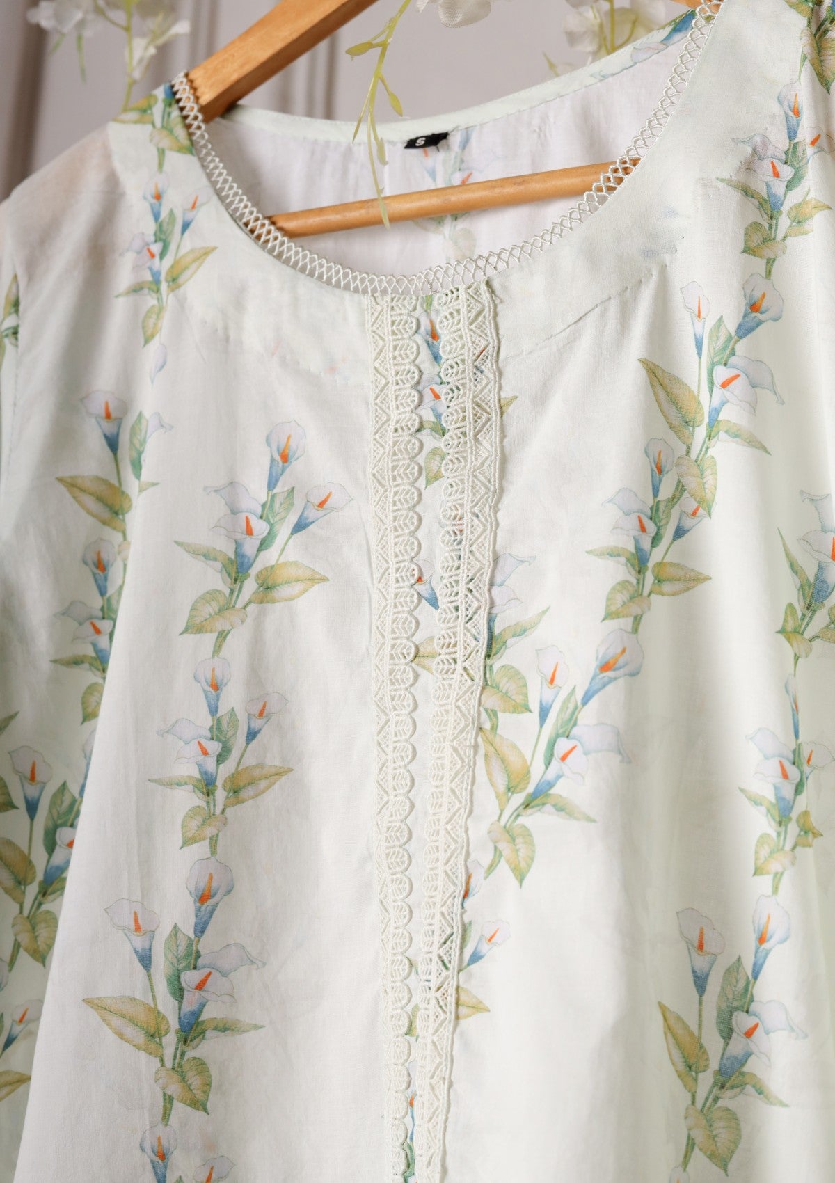 Cream - Ready to Wear - Printed Lawn Shirt
