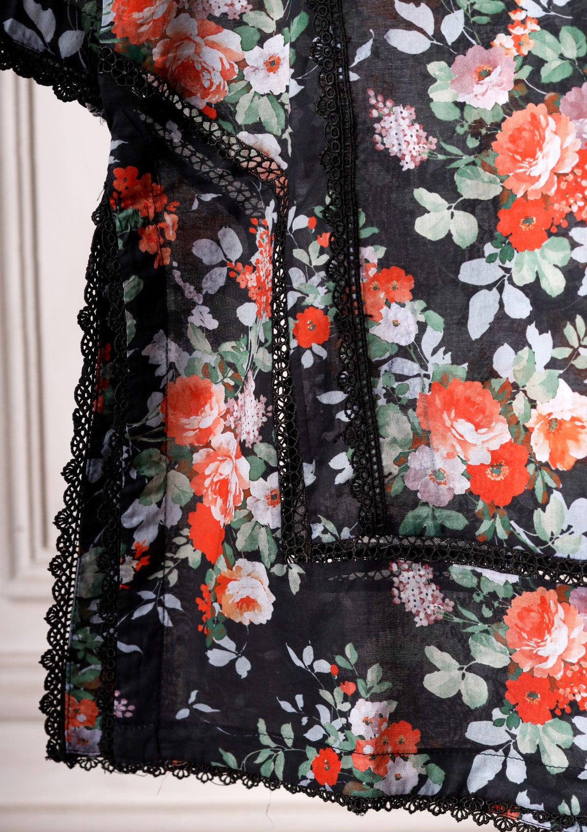 Black - Ready to Wear - Printed Lawn Shirt