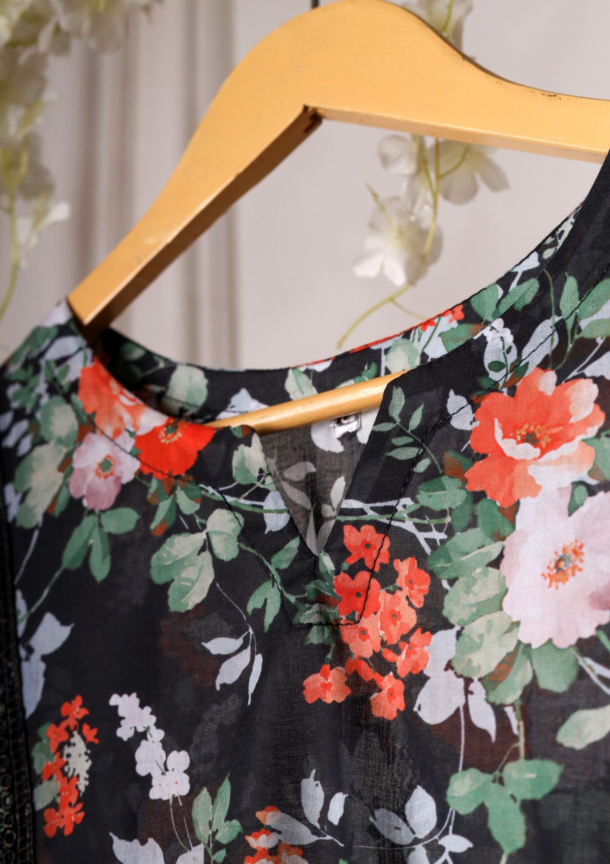 Black - Ready to Wear - Printed Lawn Shirt