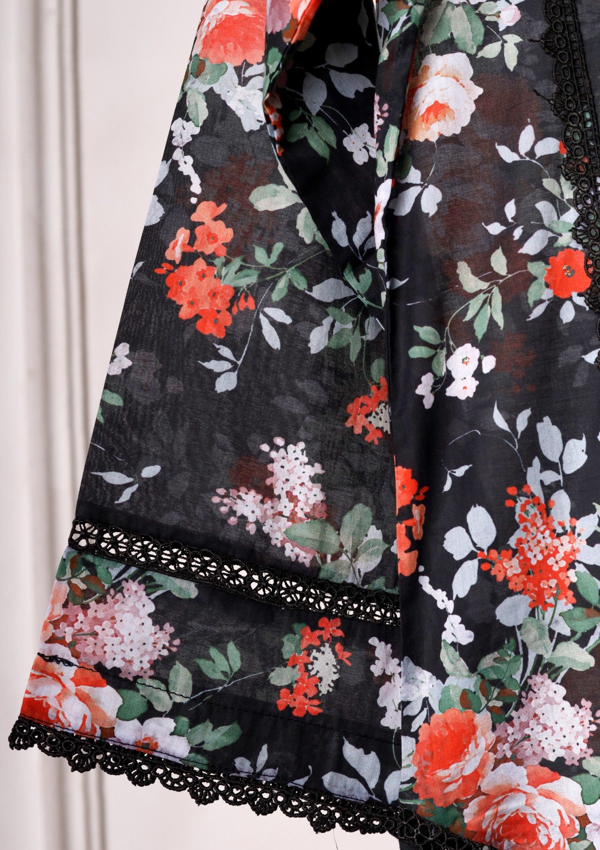 Black - Ready to Wear - Printed Lawn Shirt