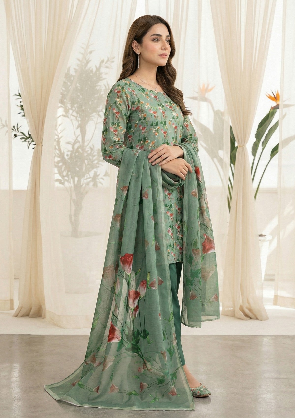 R Prints Lawn 26 Volume 3 - D#24 - Green