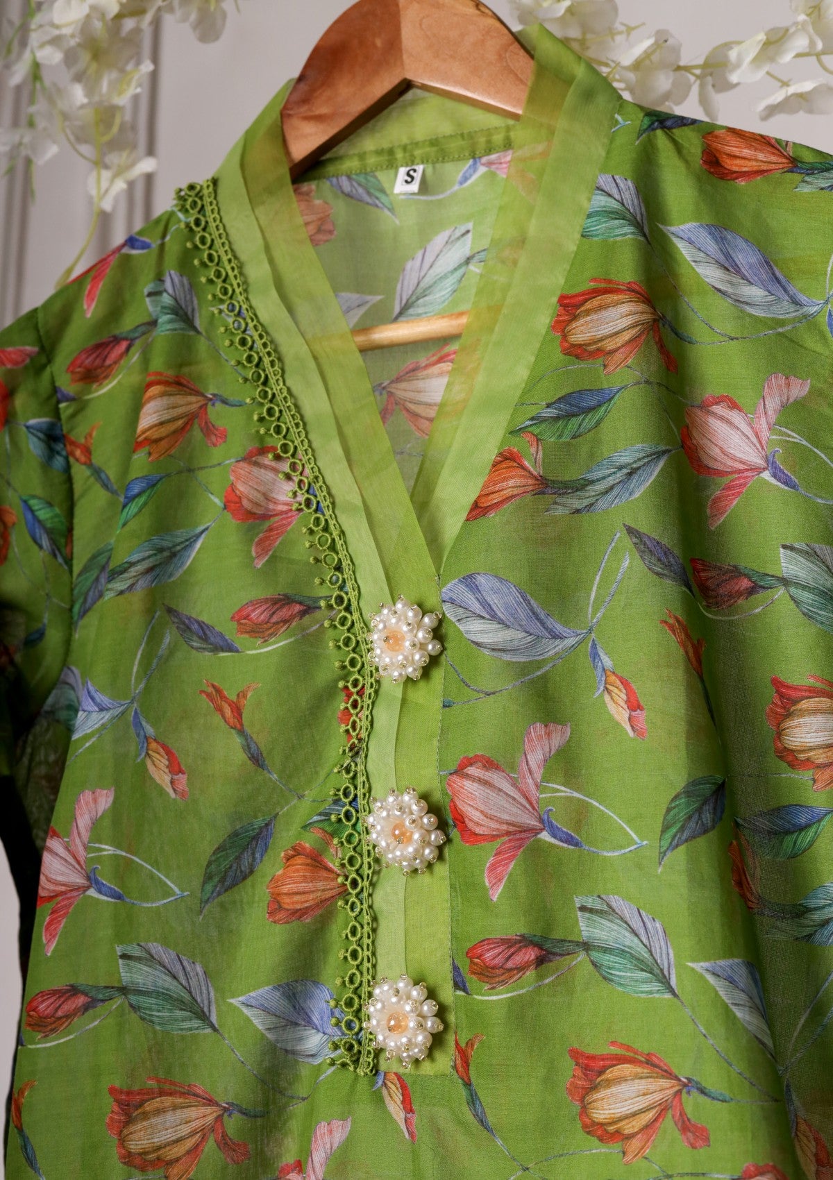 Green - Ready to Wear - Printed Lawn Shirt