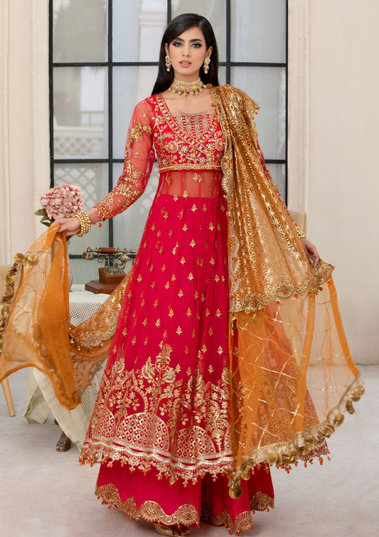 Formal Collection  - Rubaaiyat - Handwork Wedding 23 - Crimson - D#01