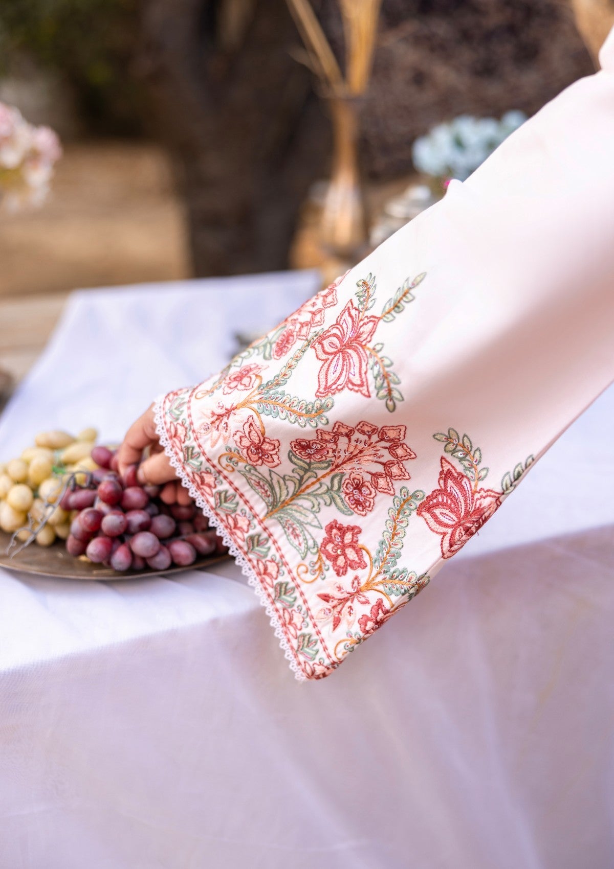 D#07 - POWDER PINK - 3 pc - Embroidered - Luxe Attire 25 - Lawn