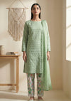 D#13 - L Green - 3 pc - Printed Embroidered - R Prints Lawn 26