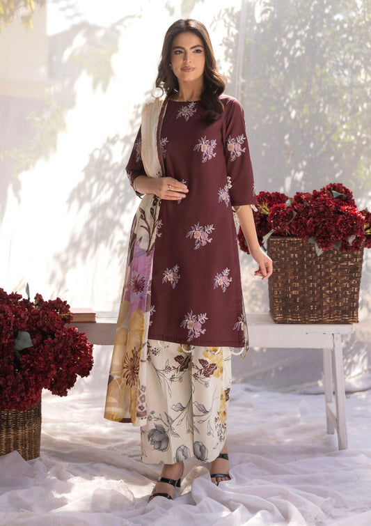 RM#02 - 3 pc - Embroidered - Muse Era - Luxury Lawn 25