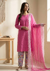 D#11 - Pink - 3 pc - Printed Embroidered - R Prints Lawn 26