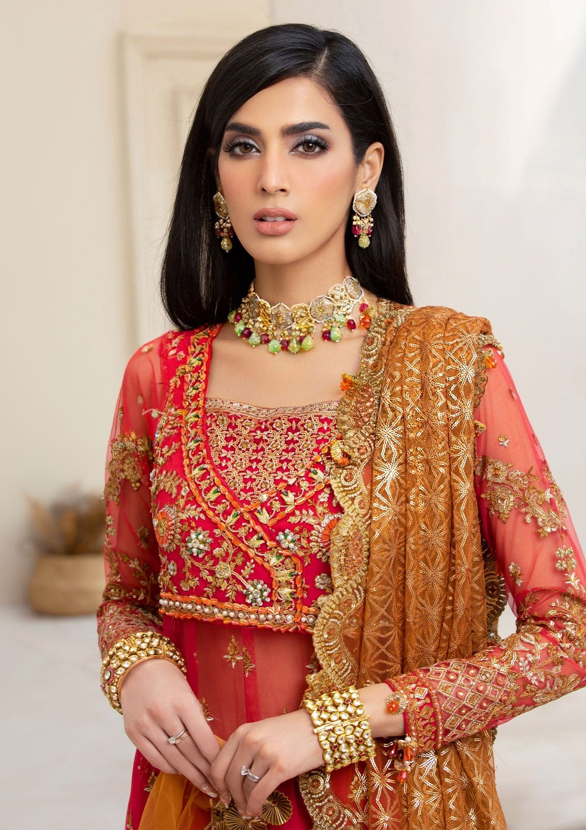 Formal Collection  - Rubaaiyat - Handwork Wedding 23 - Crimson - D#01
