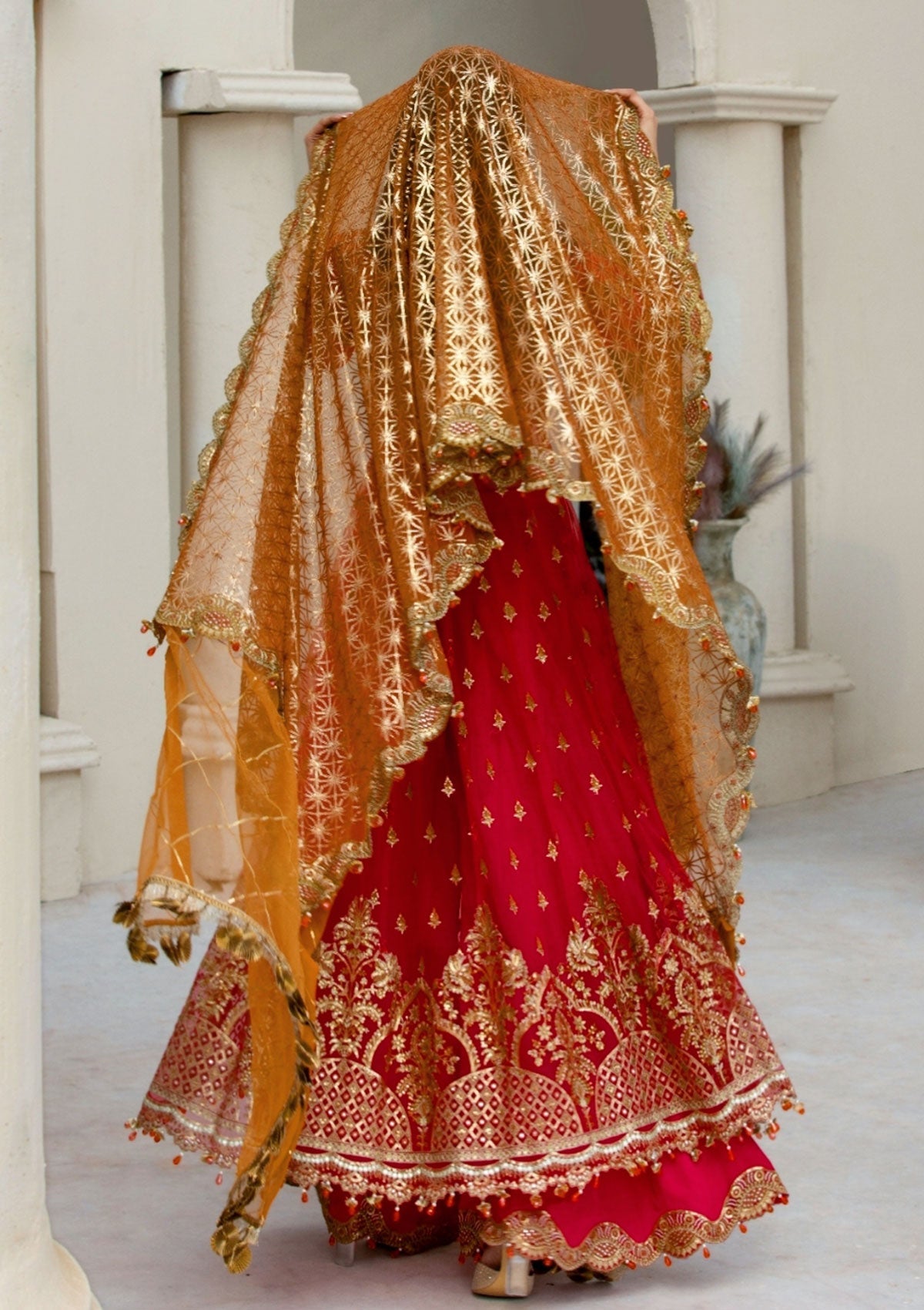 Formal Collection  - Rubaaiyat - Handwork Wedding 23 - Crimson - D#01