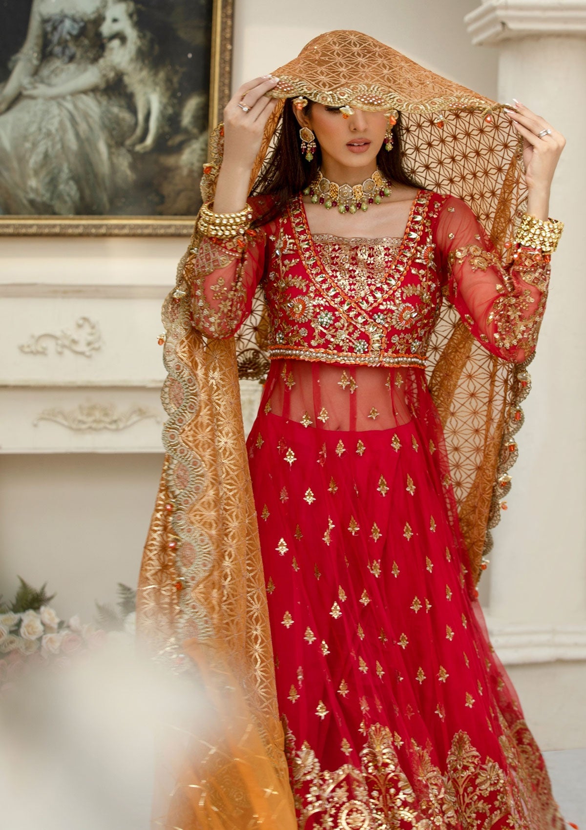 Formal Collection  - Rubaaiyat - Handwork Wedding 23 - Crimson - D#01