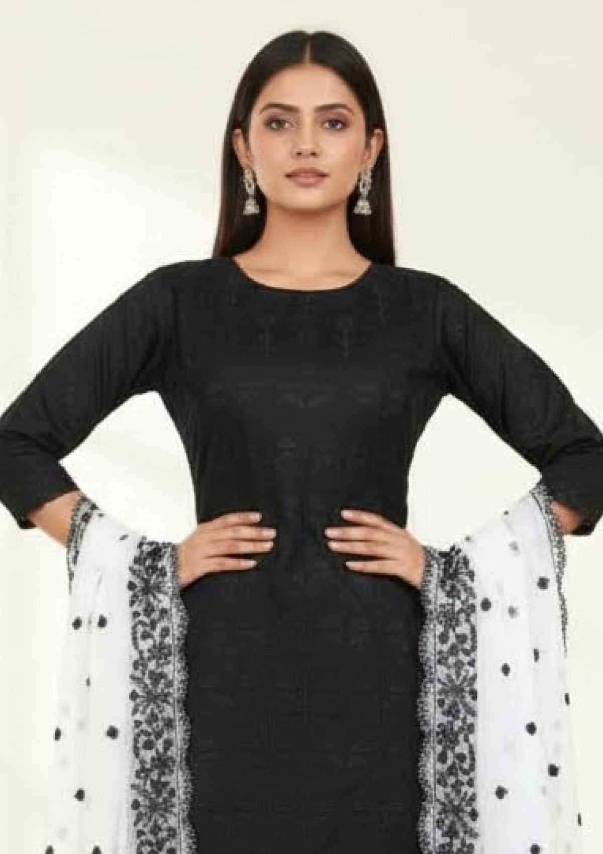 D#17 - B White - 3 pc - Printed Embroidered - R Prints Lawn 26