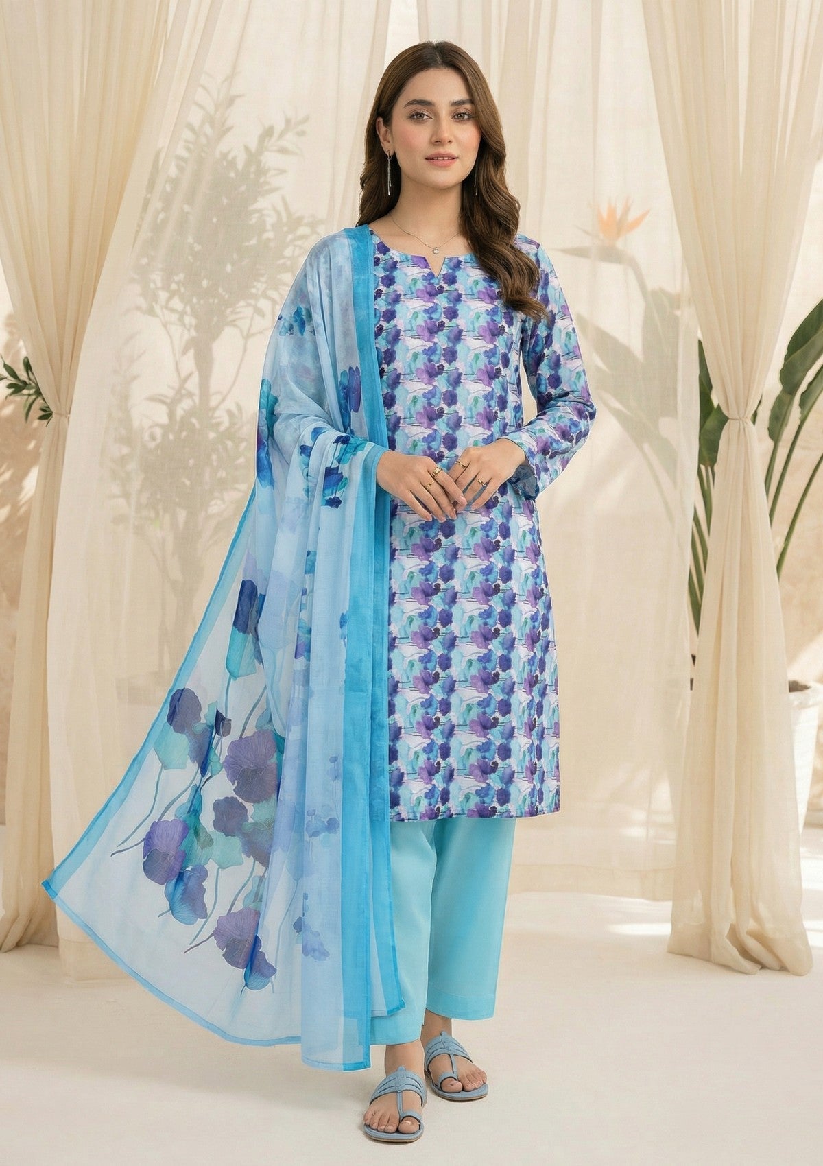 R Prints Lawn 26 Volume 3 - D#31 - B White
