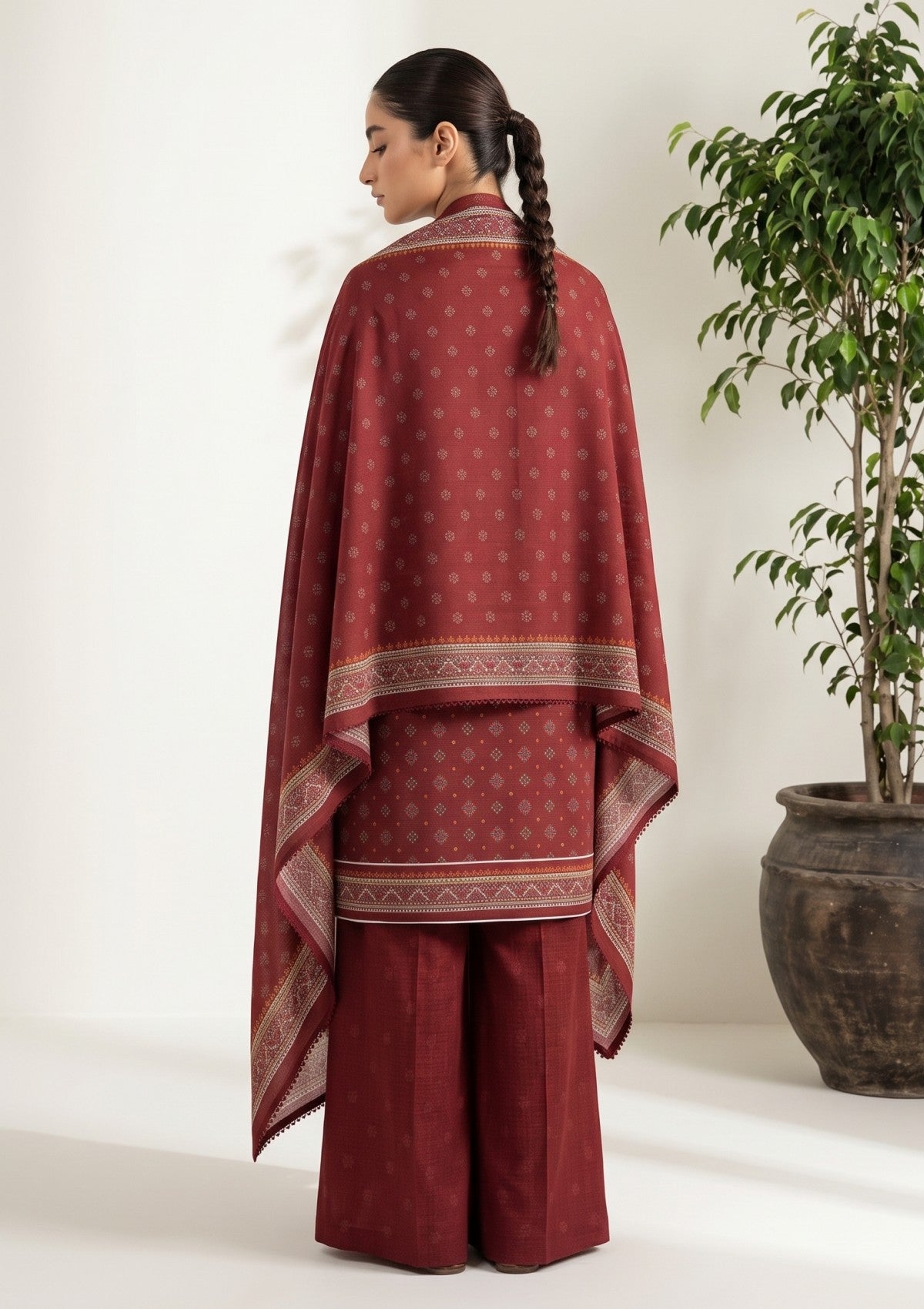 Bana Dora Linen - RB26#01 - MAROON