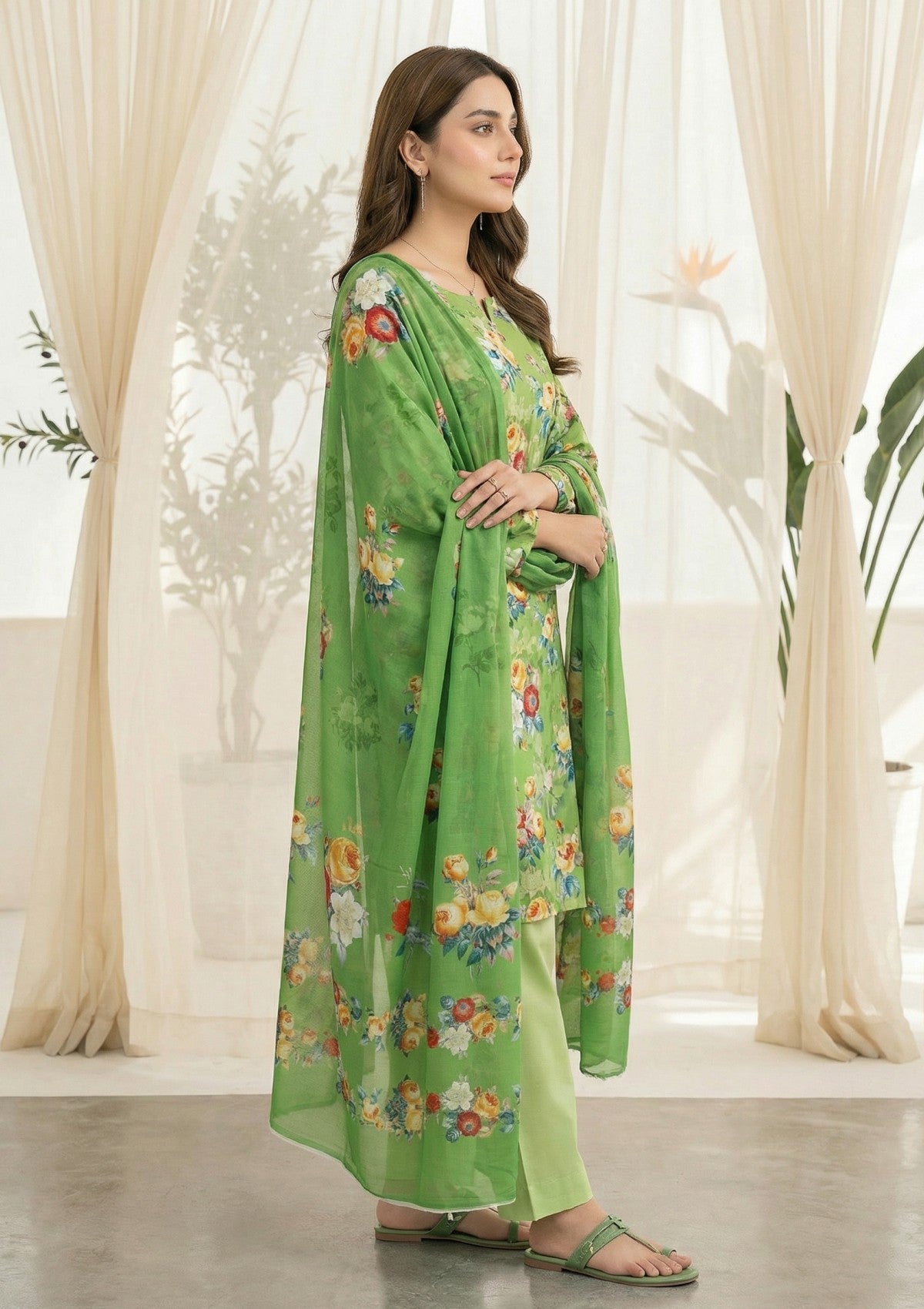 R Prints Lawn 26 Volume 3 - D#19 - P Green