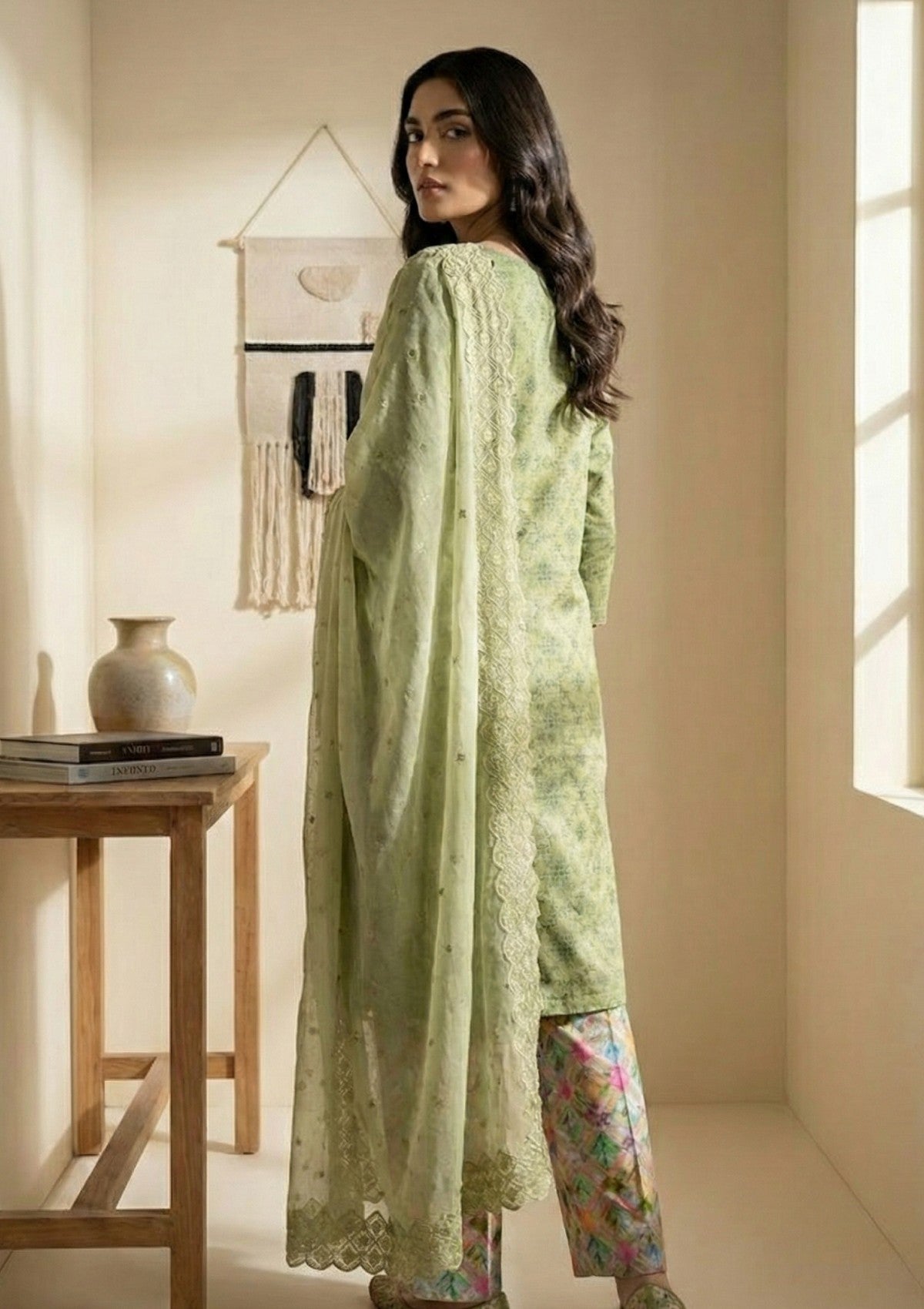 D#11 - P Skin - 3 pc - Printed Embroidered - R Prints Lawn 26