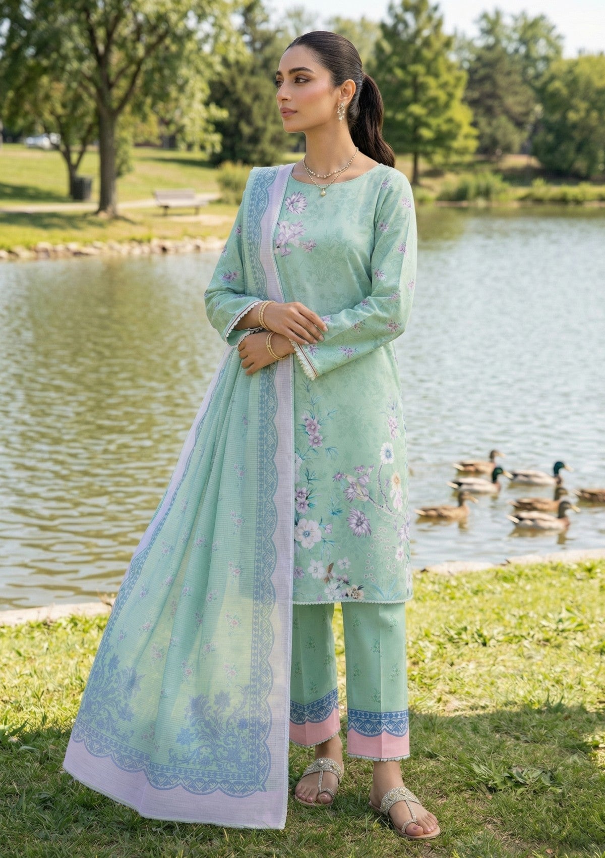 R Prints 26 Volume 2 Lawn  - RP2#01 - Aqua