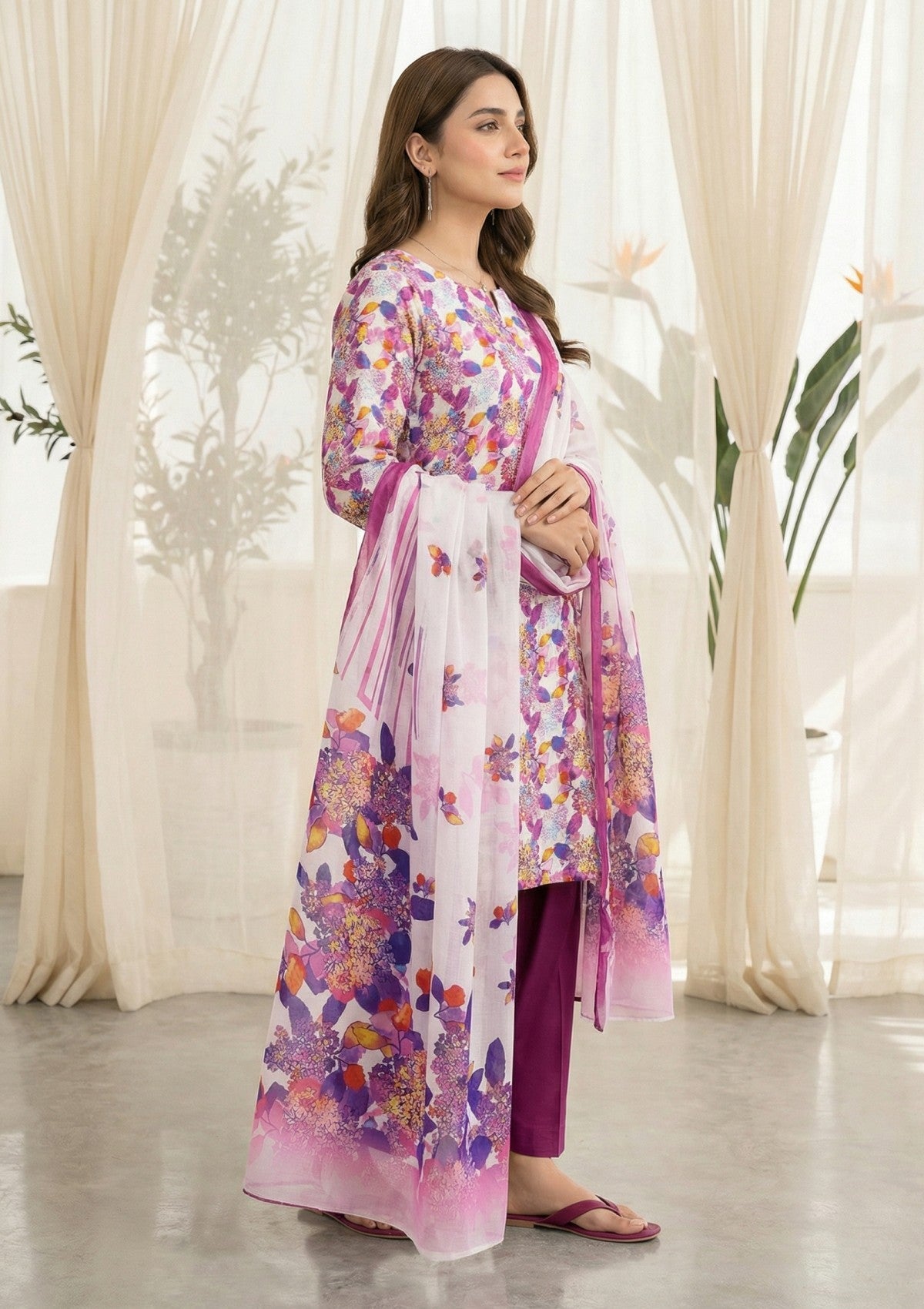 R Prints Lawn 26 Volume 3 - D#28 - Purple