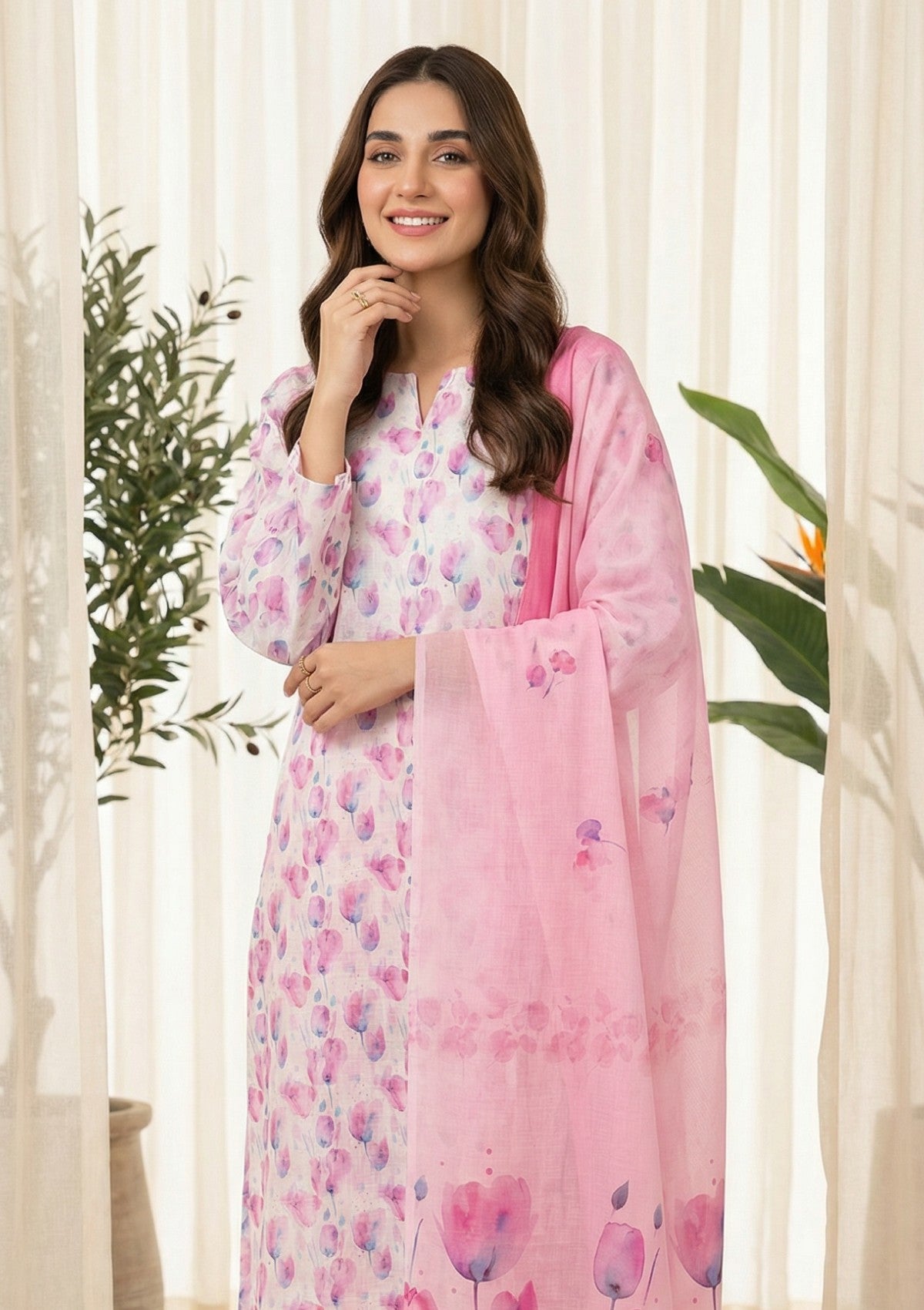 R Prints Lawn 26 Volume 3 - D#33 - Pink