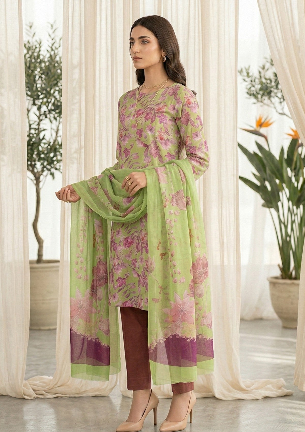 R Prints Lawn 26 Volume 3 - D#13 - Green