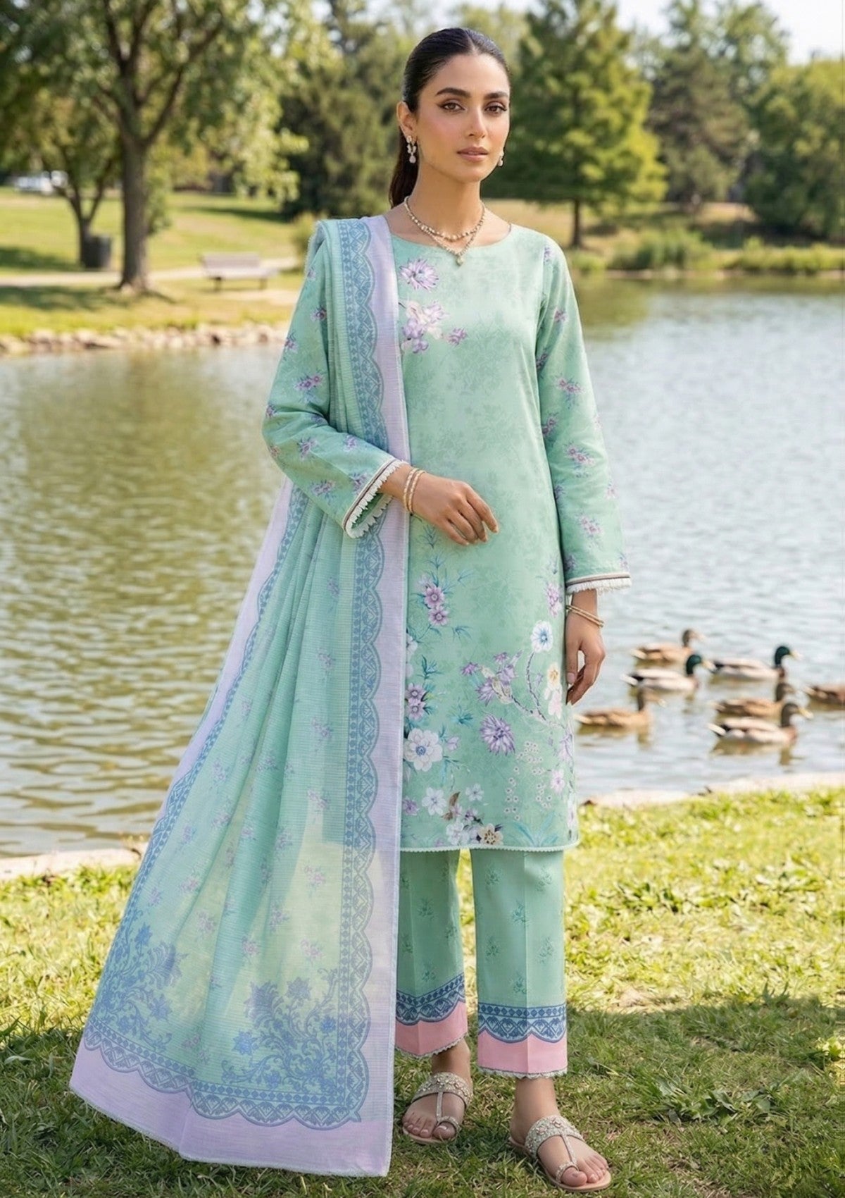 R Prints 26 Volume 2 Lawn  - RP2#01 - Aqua