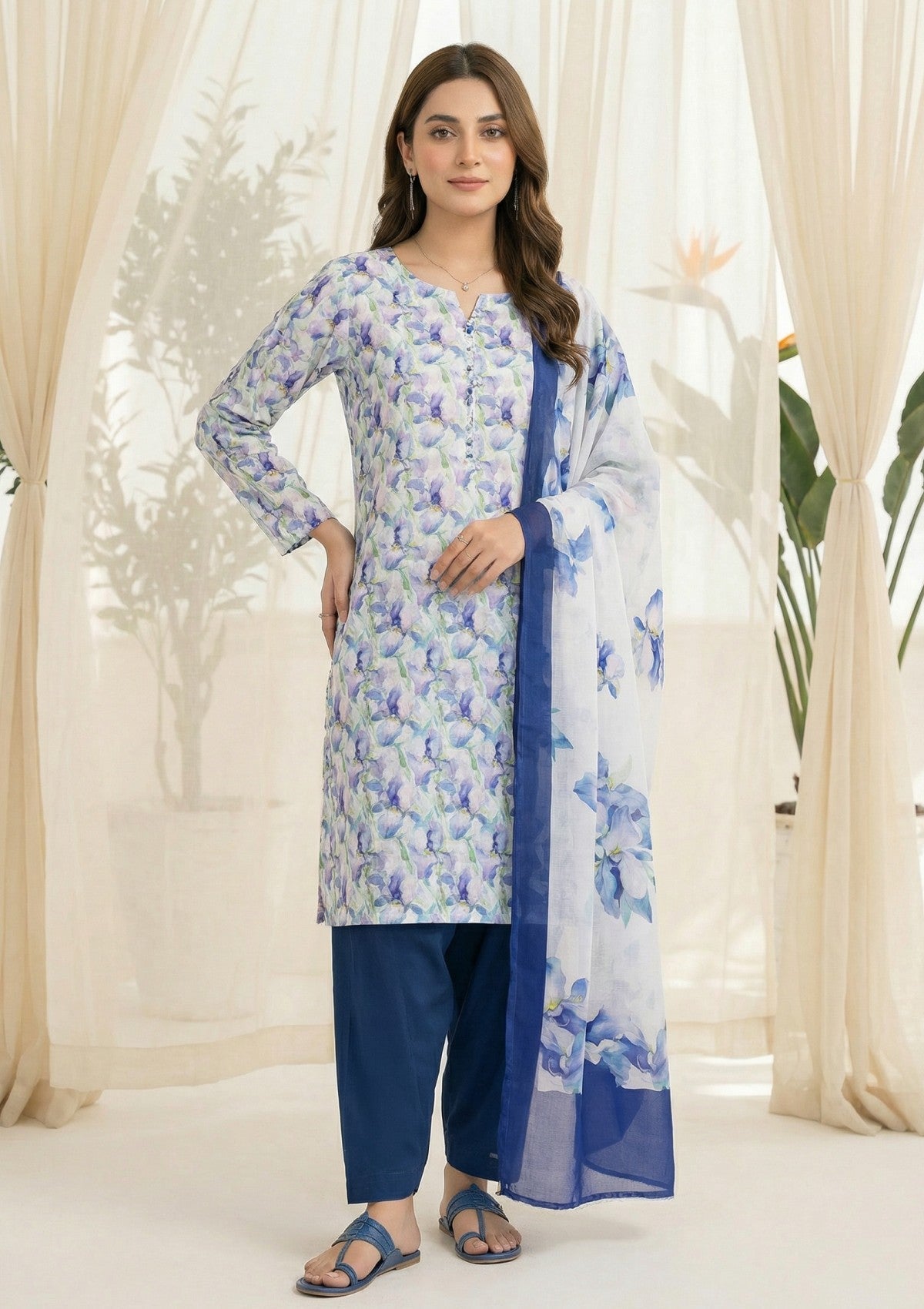 R Prints Lawn 26 Volume 3 - D#39 - Z White