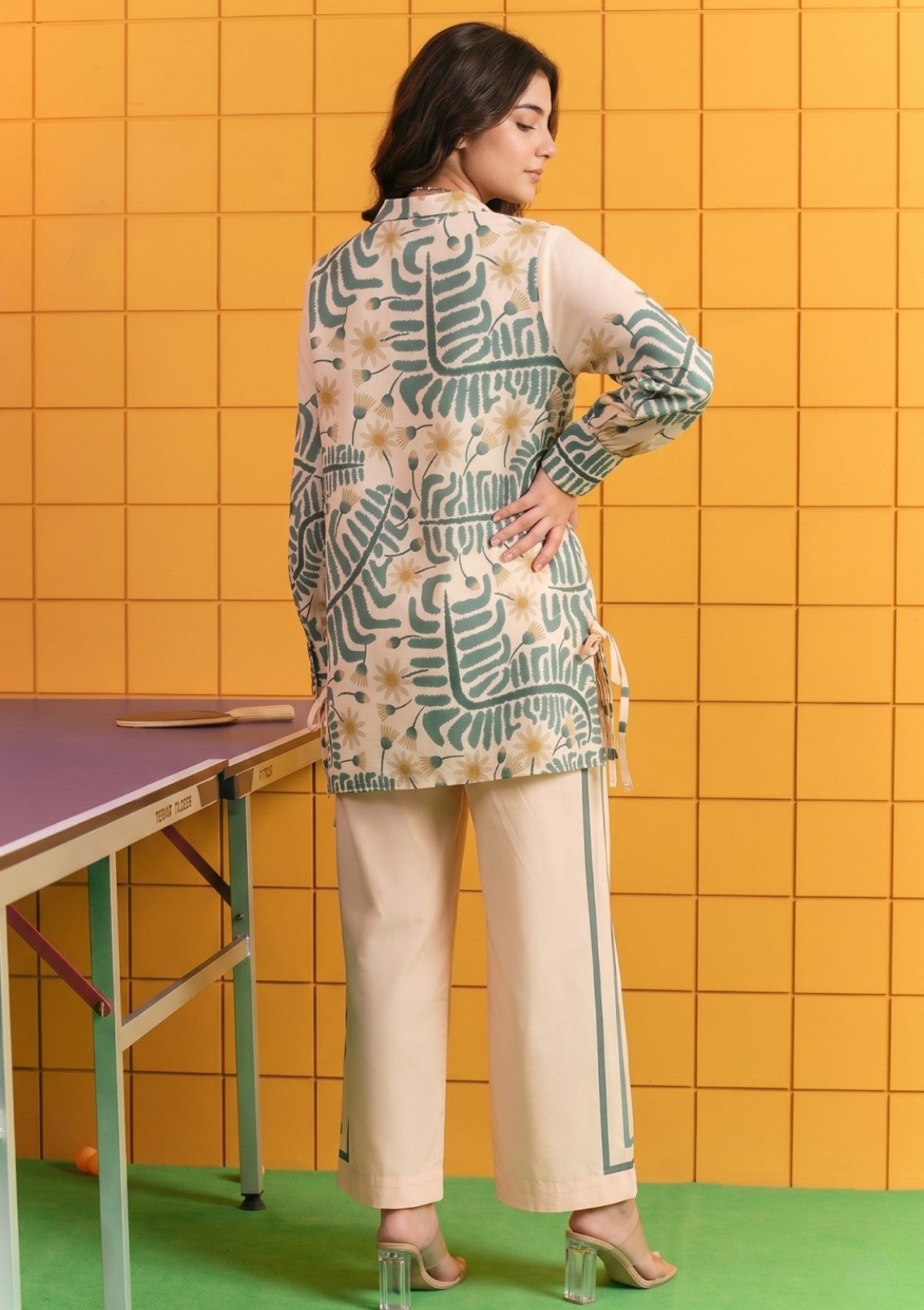 D#09 - L Peach - Pret - Co-Ord Set - Silk