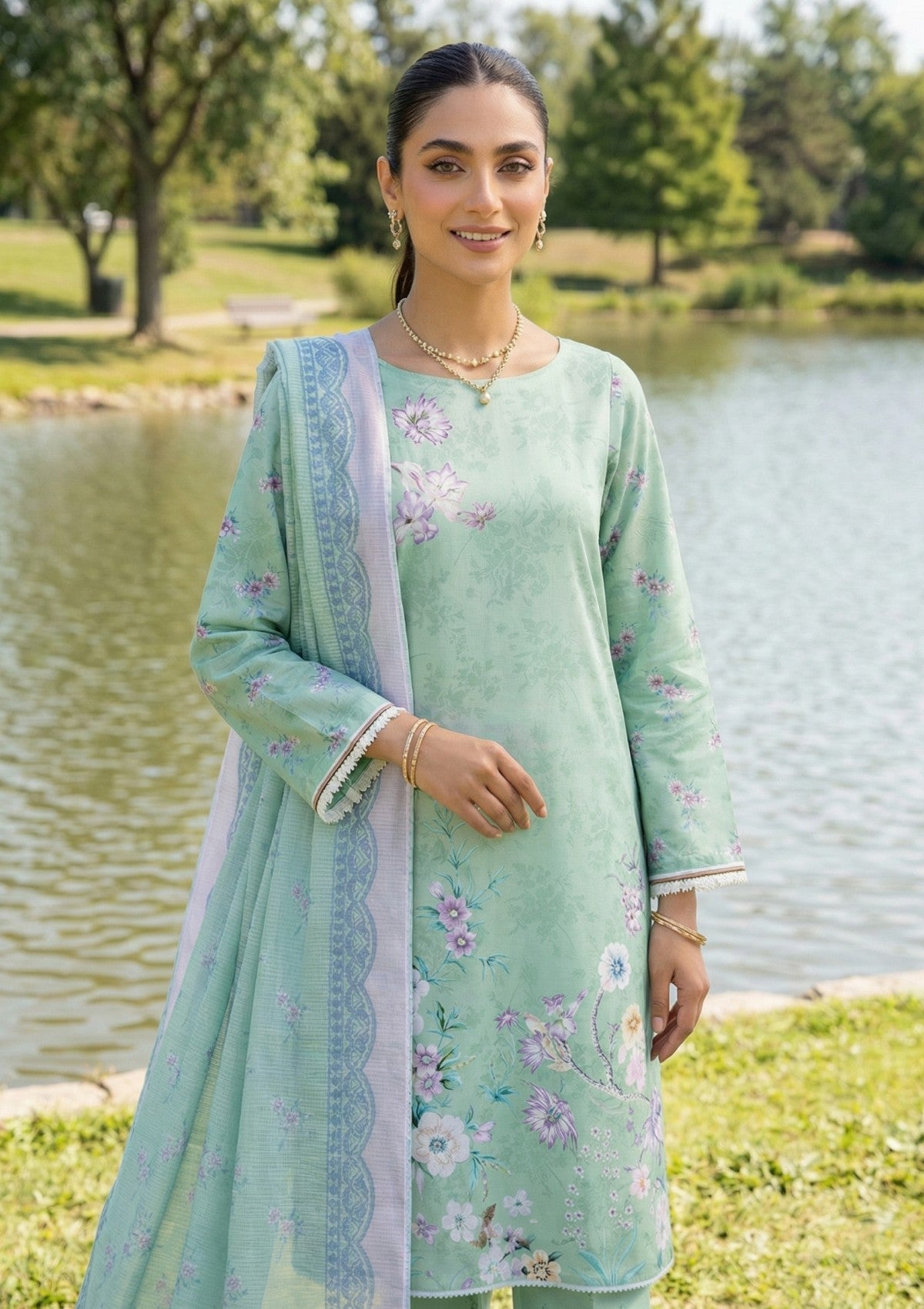 R Prints 26 Volume 2 Lawn  - RP2#01 - Aqua