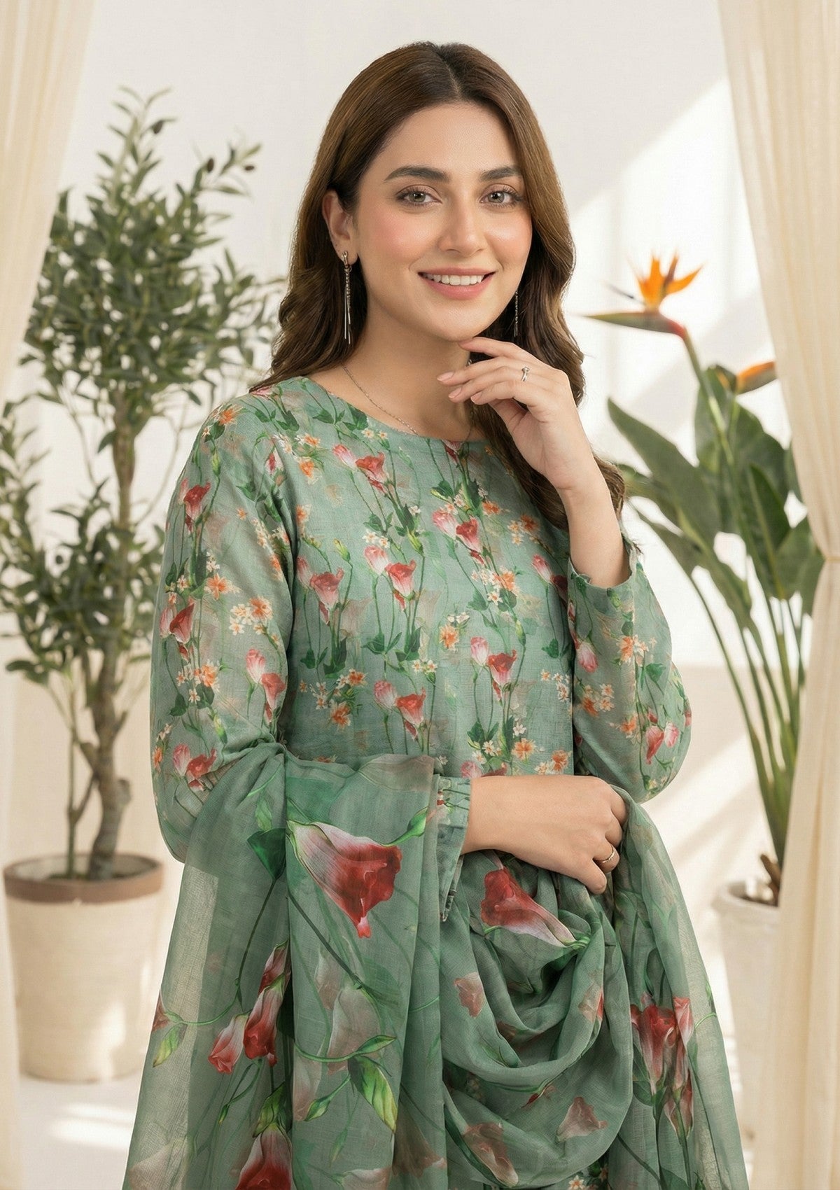 R Prints Lawn 26 Volume 3 - D#24 - Green