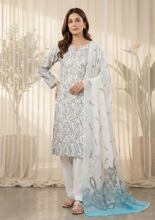 R Prints Lawn 26 Volume 3 - D#35 - White
