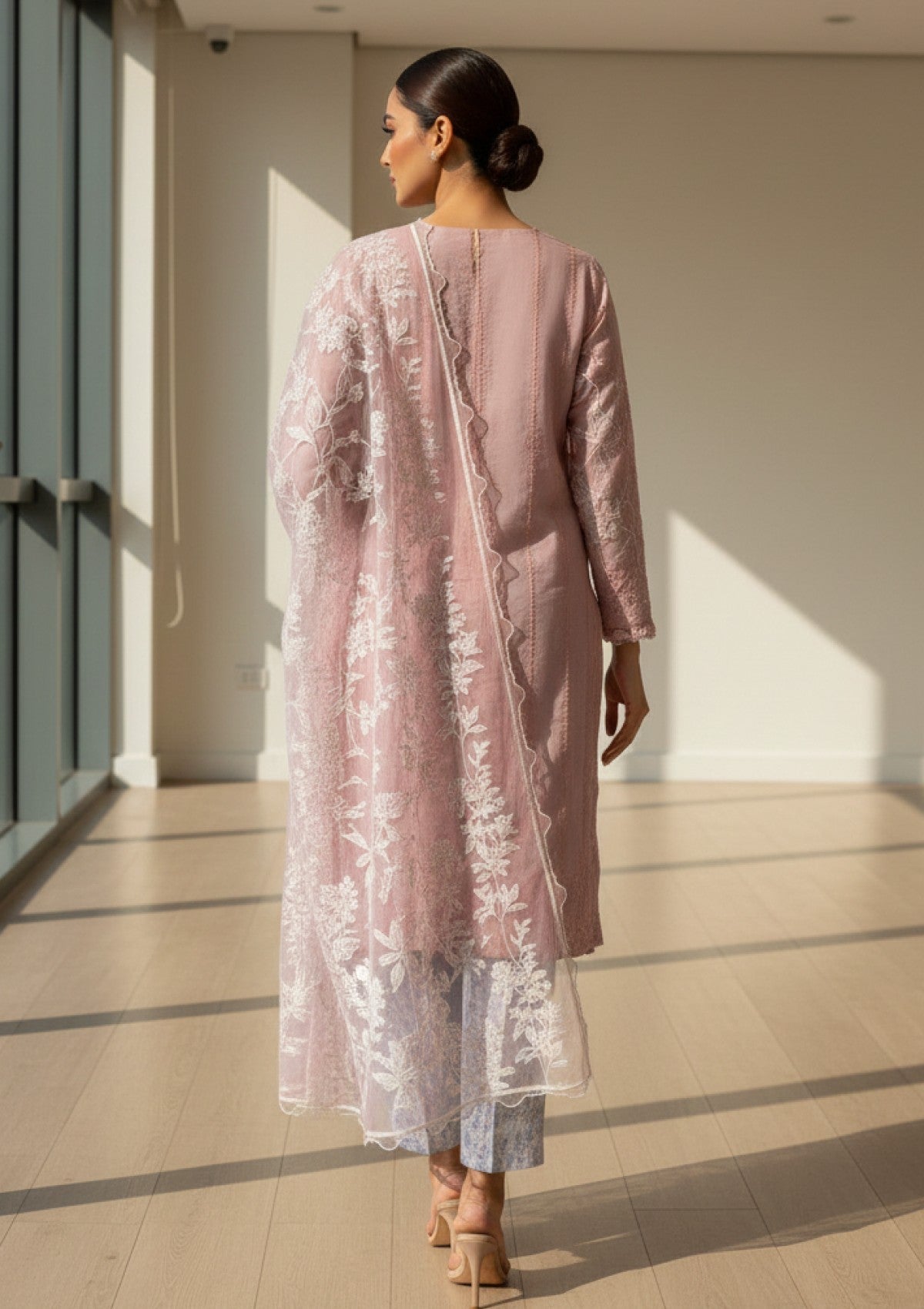 D#18 - Fawn - 3 pc - Printed Embroidered - R Prints Lawn 26