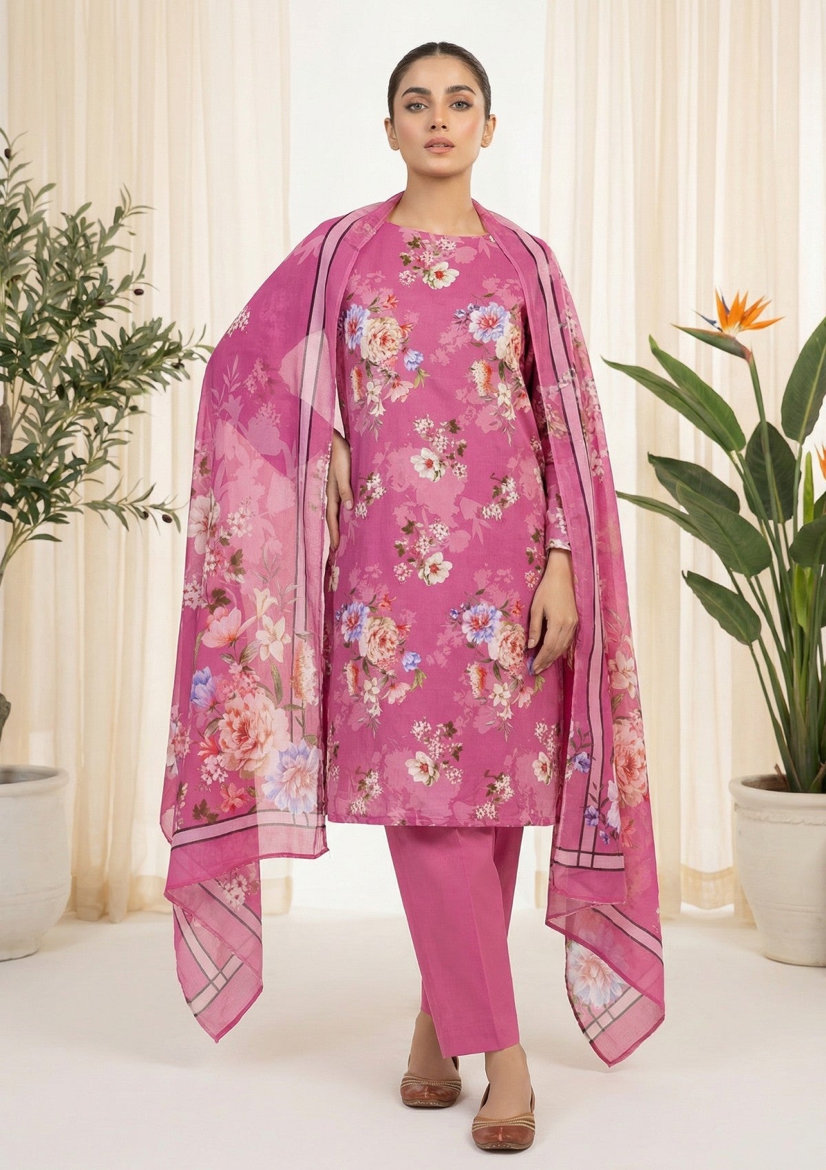 R Prints Lawn 26 Volume 3 - D#42 - T Pink