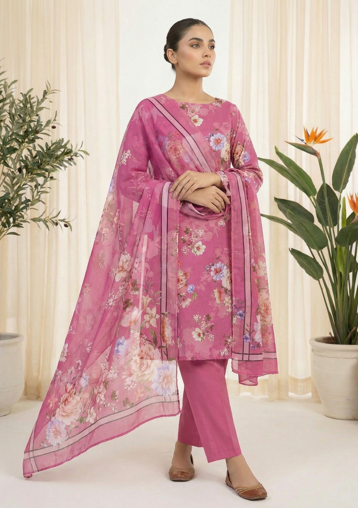 R Prints Lawn 26 Volume 3 - D#42 - T Pink