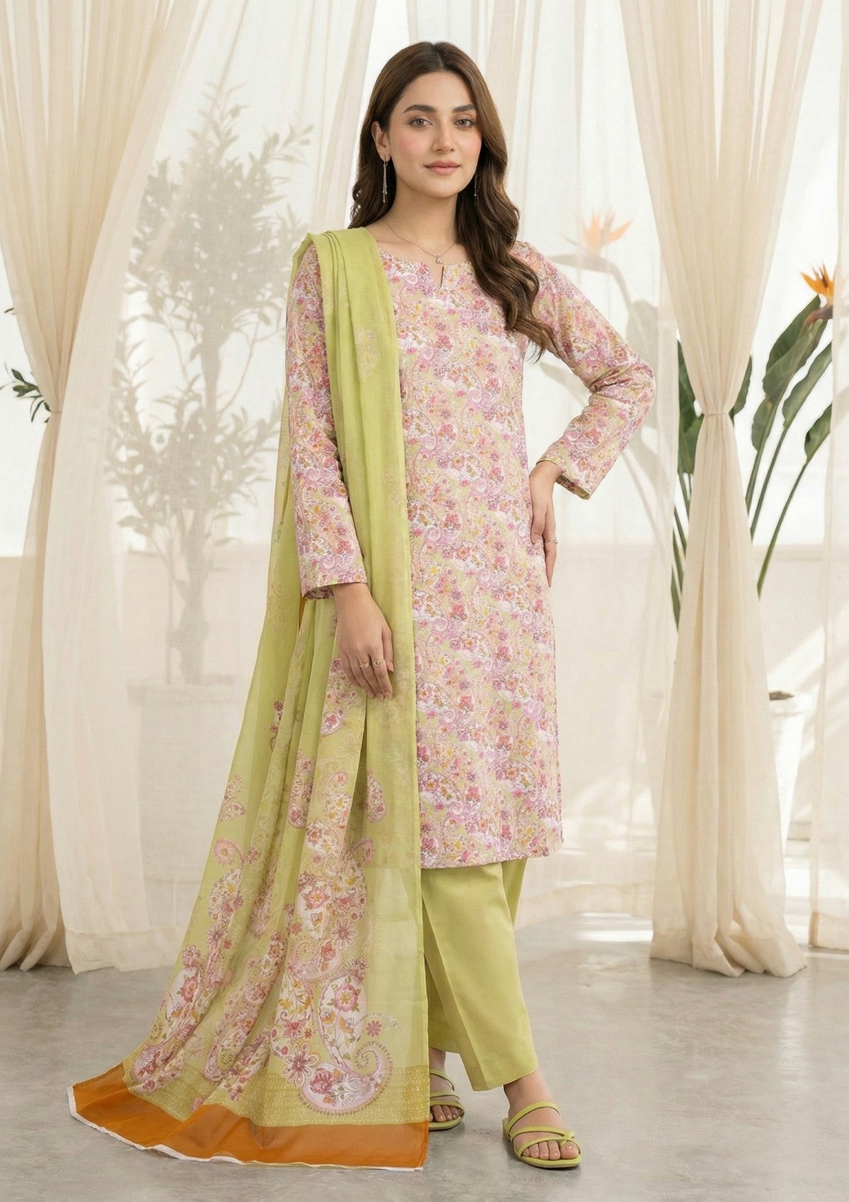 R Prints Lawn 26 Volume 3 - D#41 - L Green