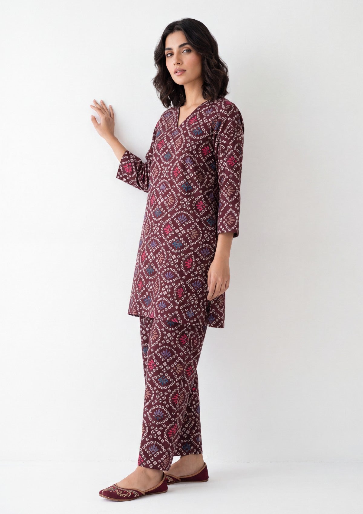 Maroon - Digital Printed - Shamoz Silk Formals 26