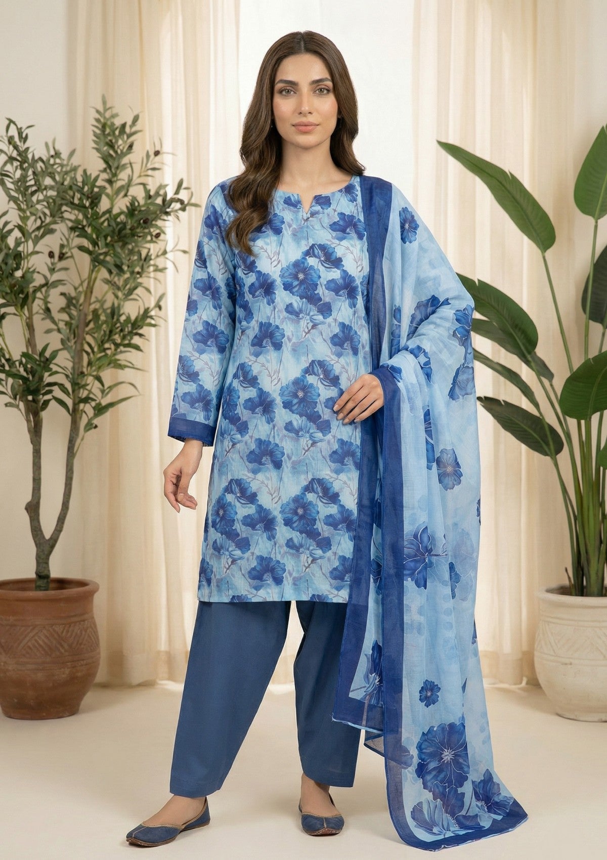 R Prints Lawn 26 Volume 3 - D#38 - Blue