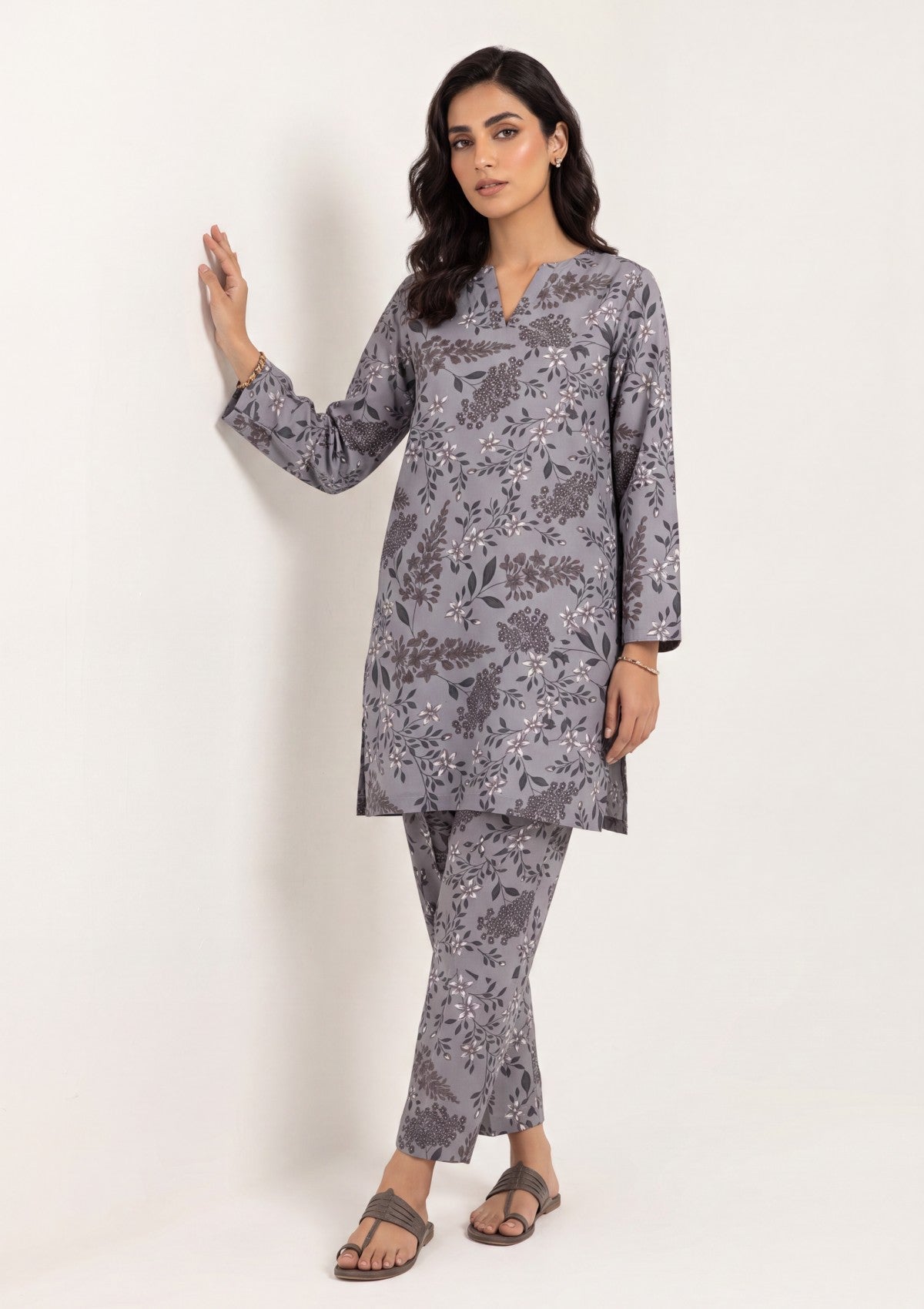 L Grey - Digital Printed - Shamoz Silk Formals 26