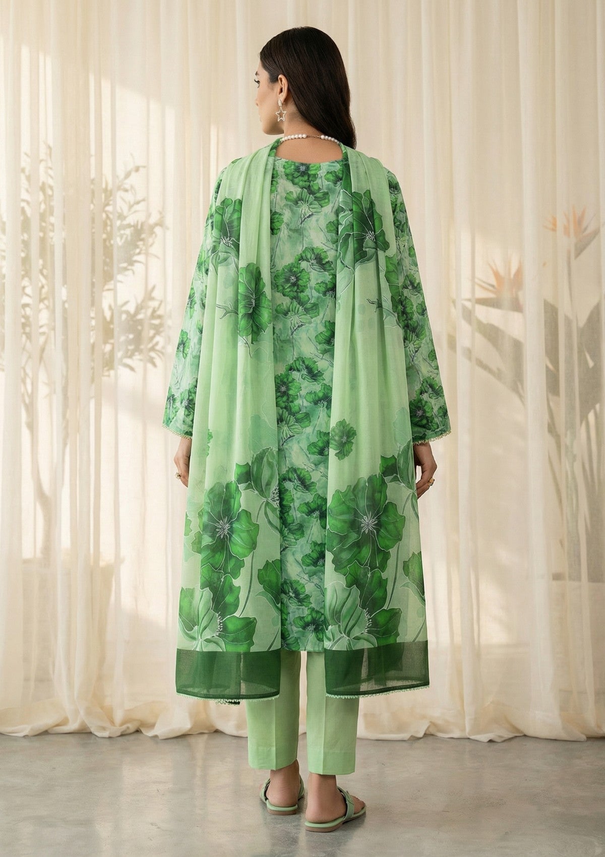 R Prints Lawn 26 Volume 3 - D#38 - Green