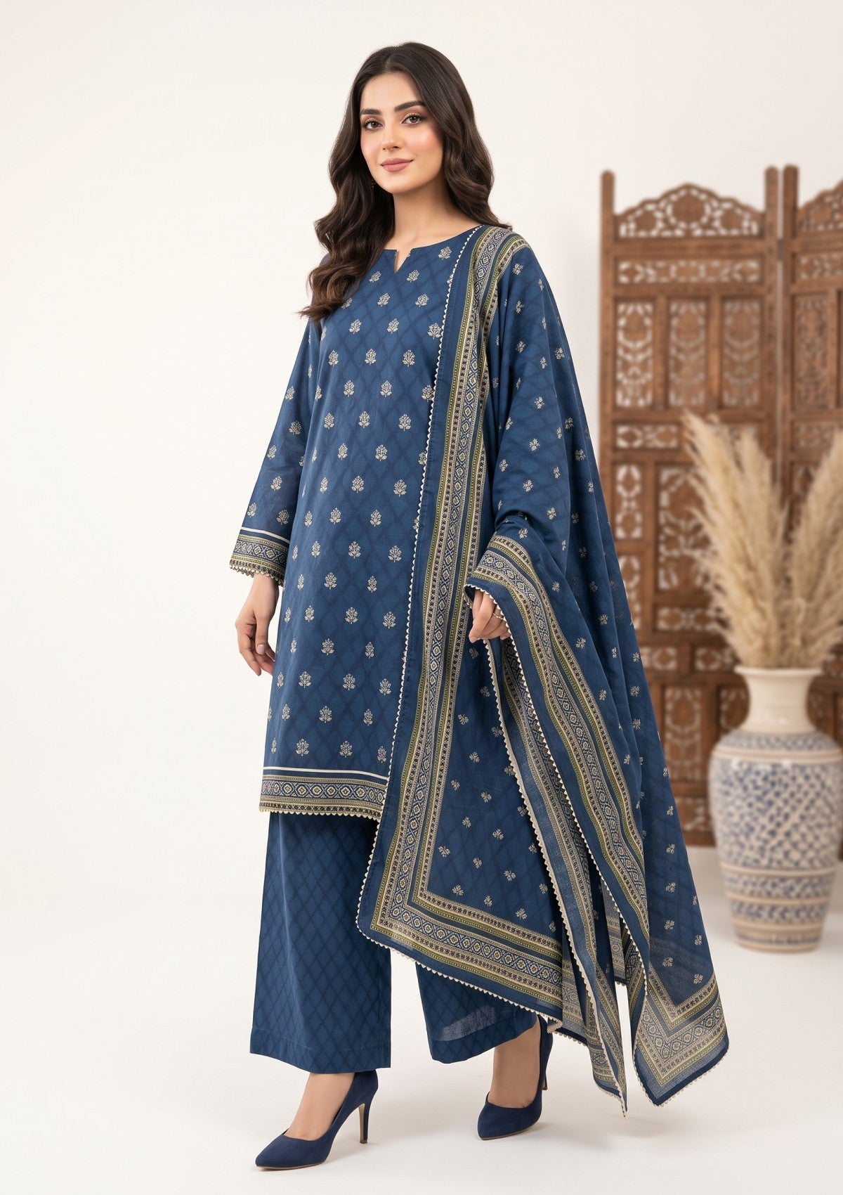Bana Dora Linen - RB26#07 - D BLUE
