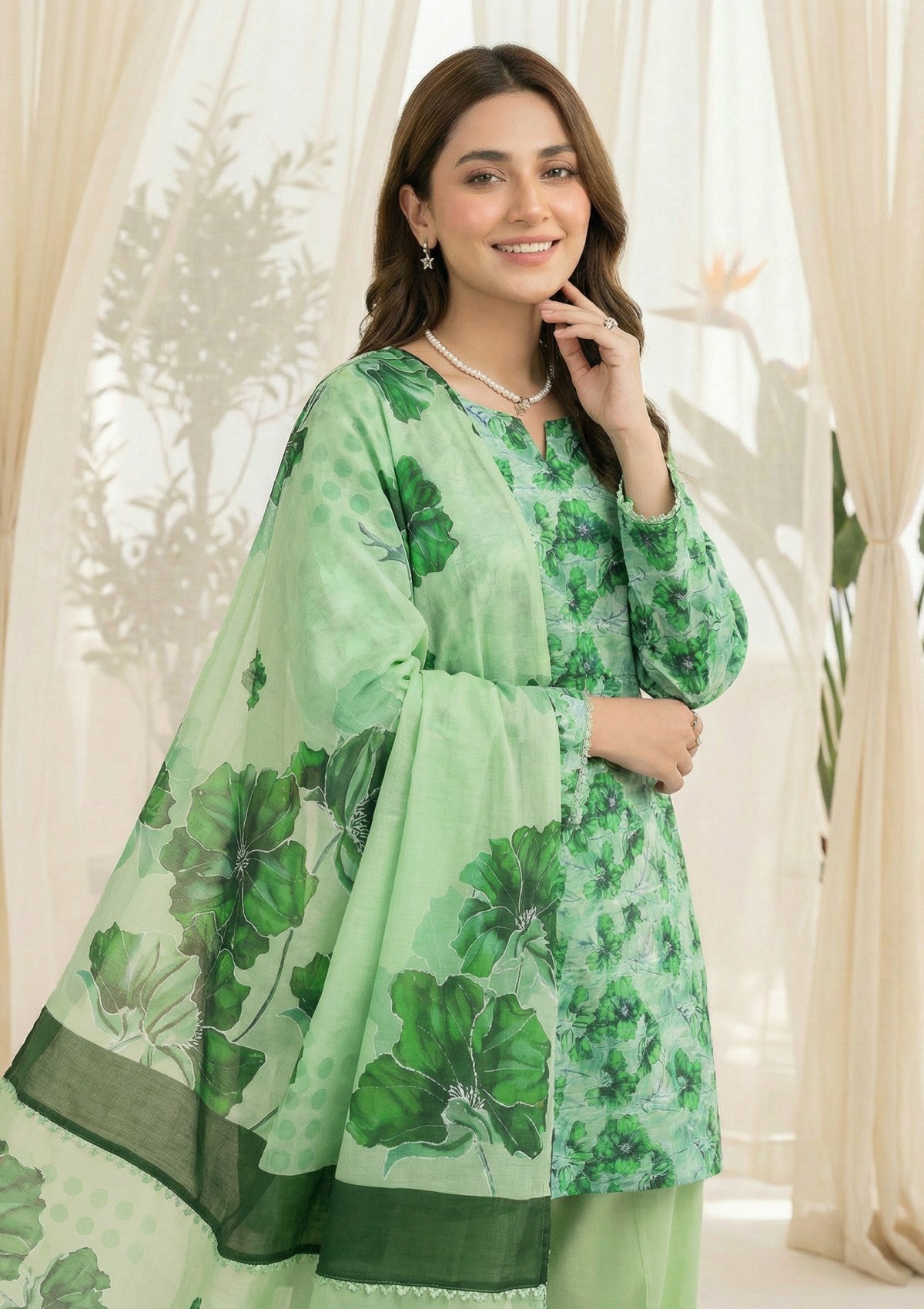 R Prints Lawn 26 Volume 3 - D#38 - Green