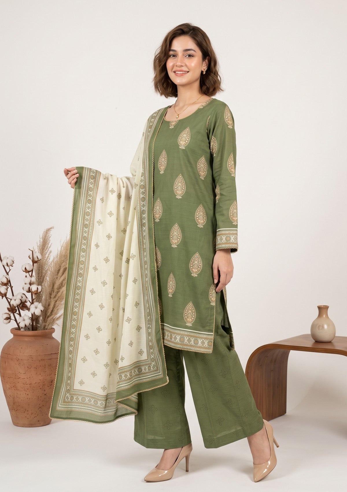 Bana Dora Linen - RB26#09 - GREEN