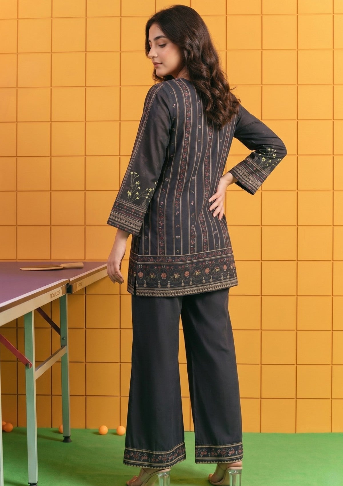 D#04 - Black - Pret - Co-Ord Set - Silk
