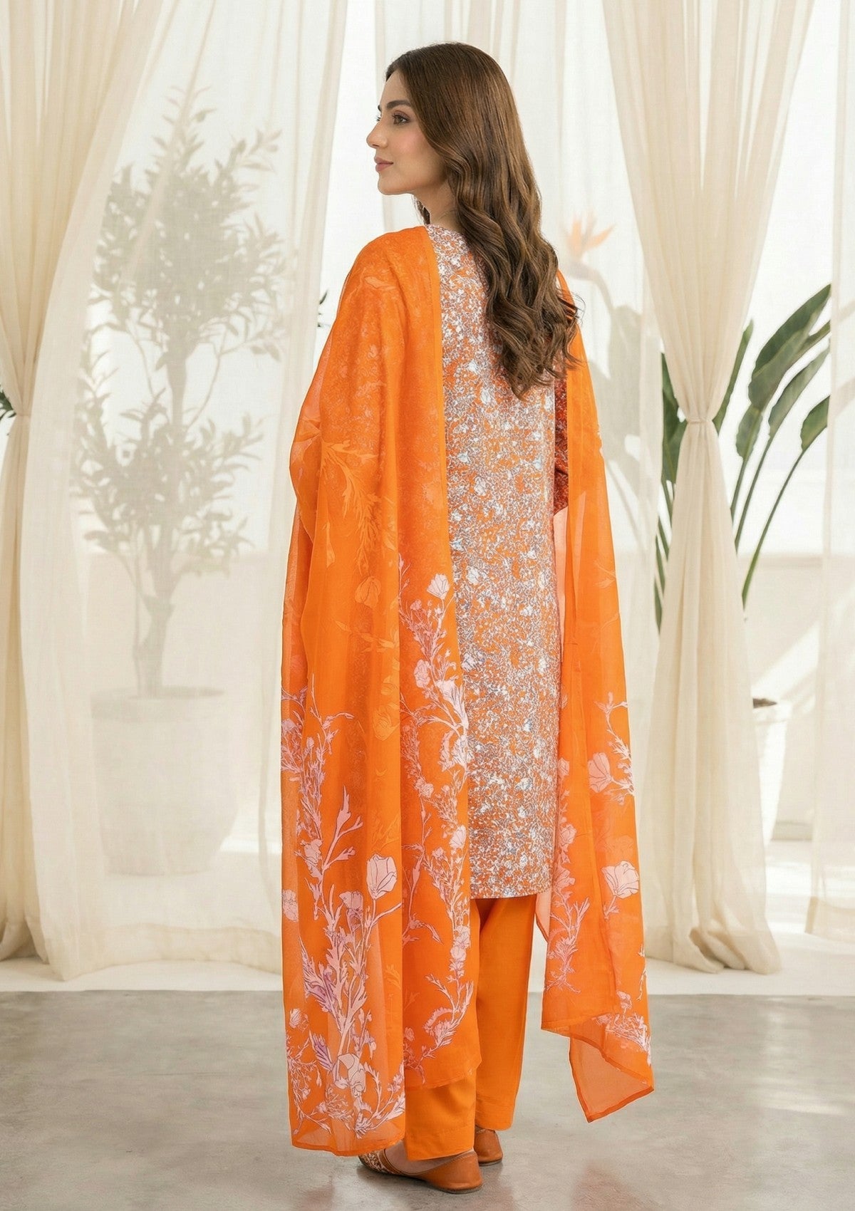 R Prints Lawn 26 Volume 3 - D#26 - Orange