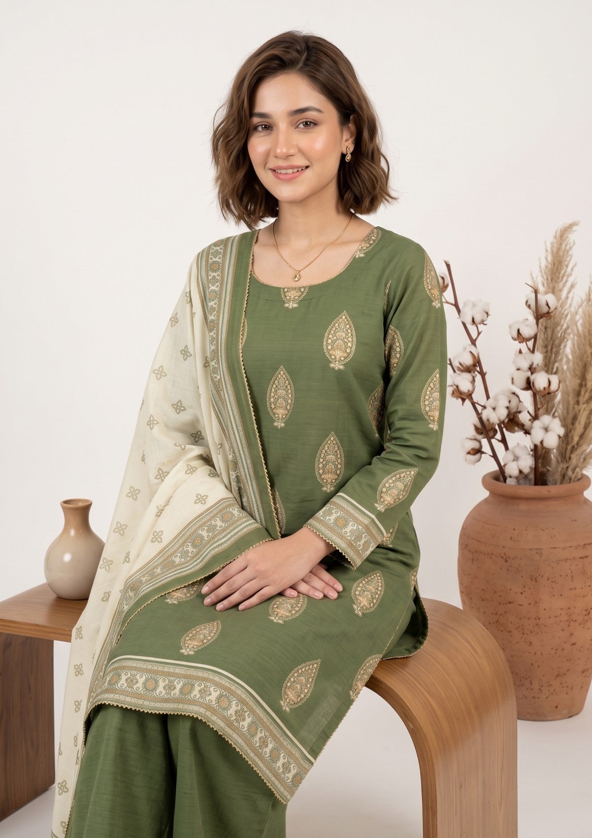 Bana Dora Linen - RB26#09 - GREEN