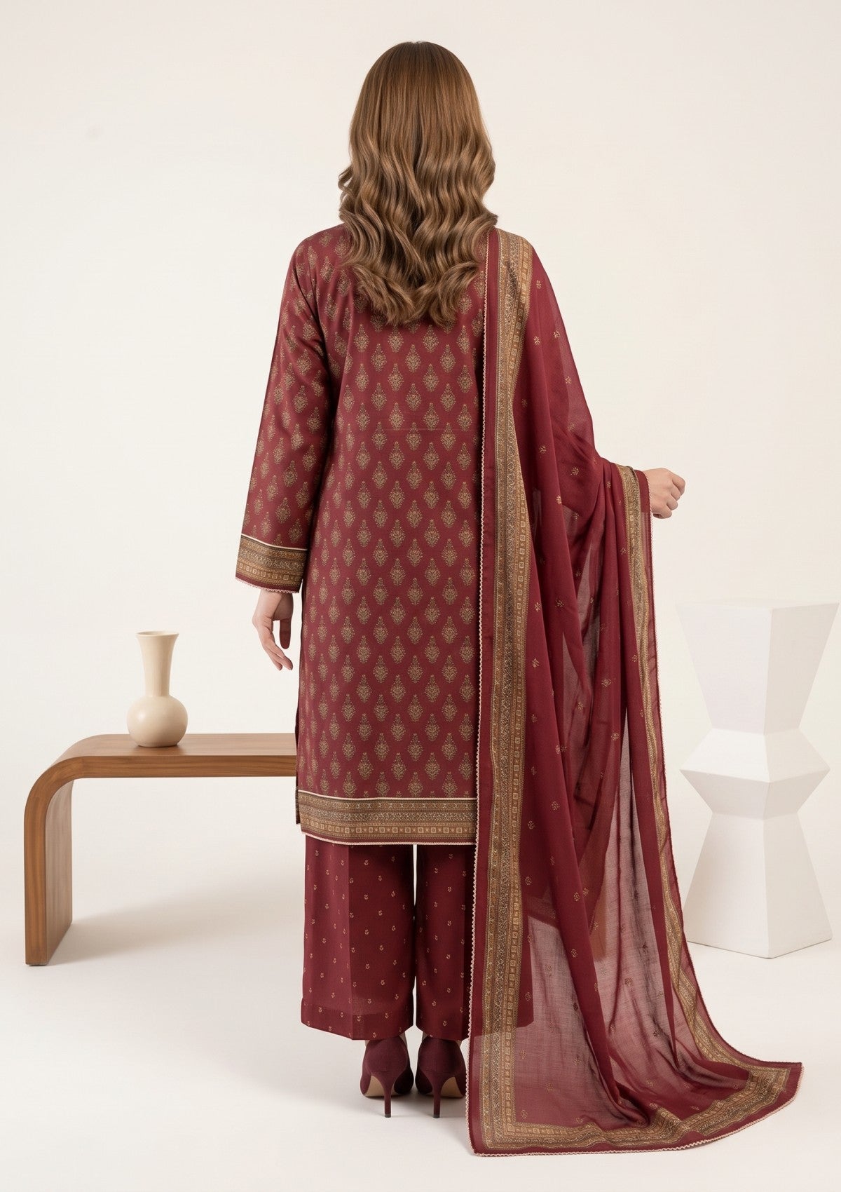 Bana Dora Linen - RB26#13 - MAROON