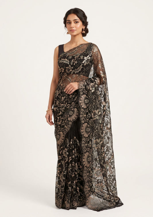 French Ganga Jamni Chantilly Lace - ASPL#91