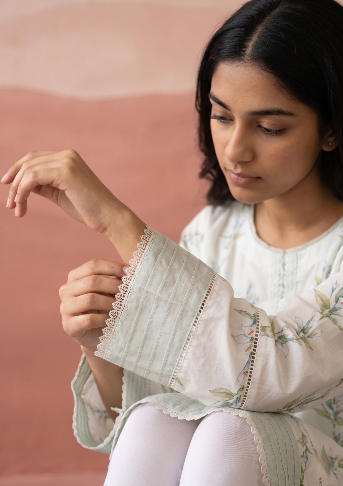 Cream - Ready to Wear - Printed Lawn Shirt