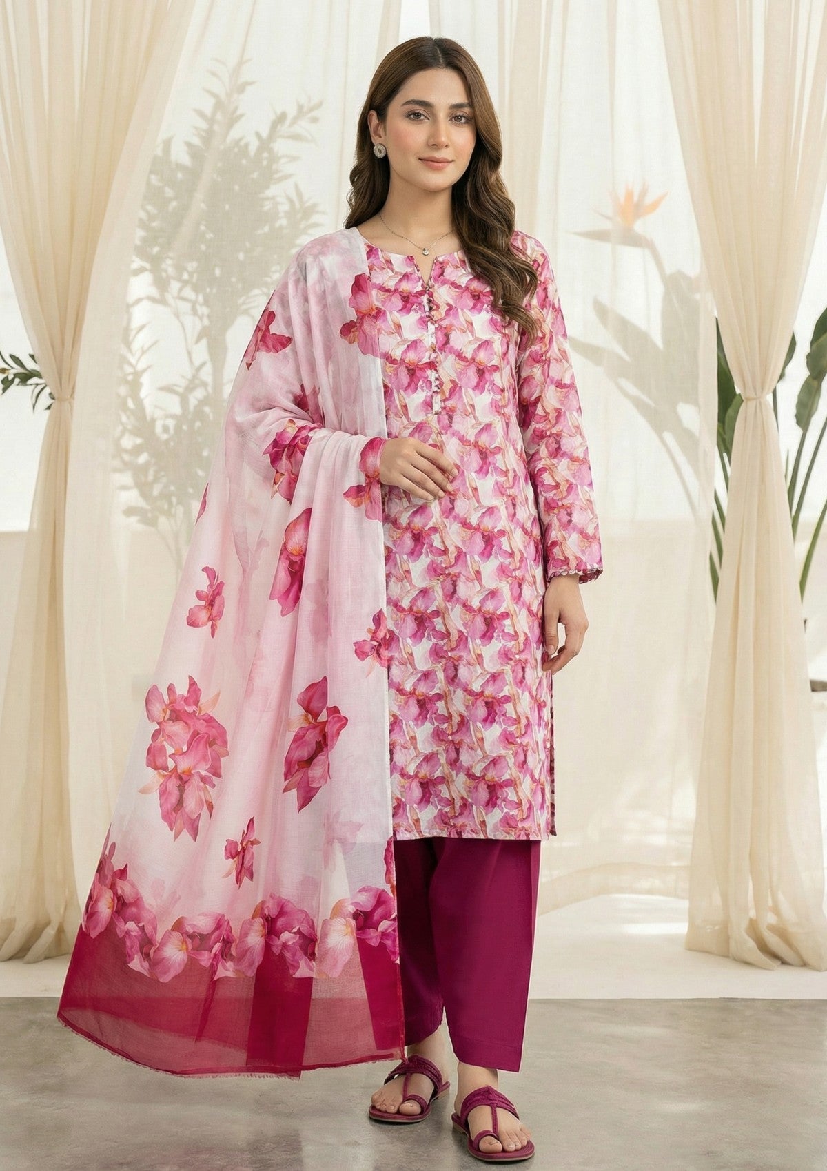 R Prints Lawn 26 Volume 3 - D#39 - Pink