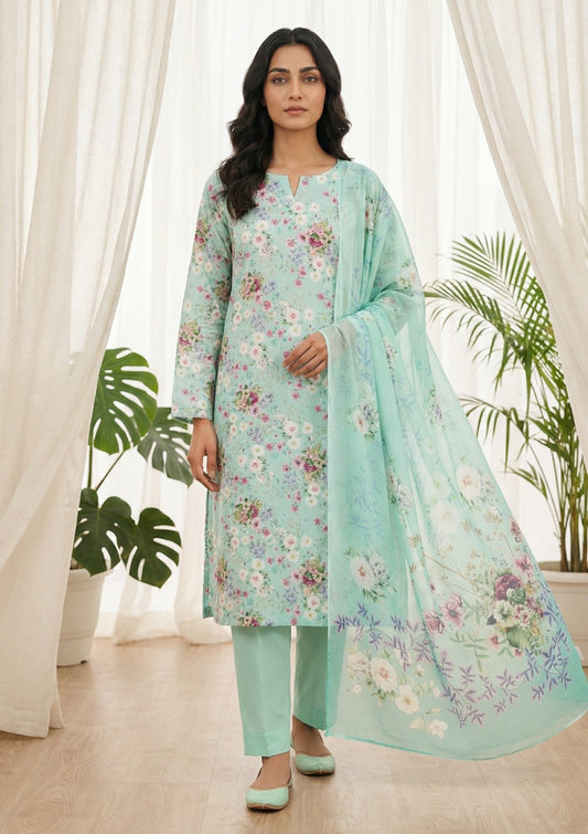 R Prints Lawn 26 Volume 3 - D#16 - Aqua