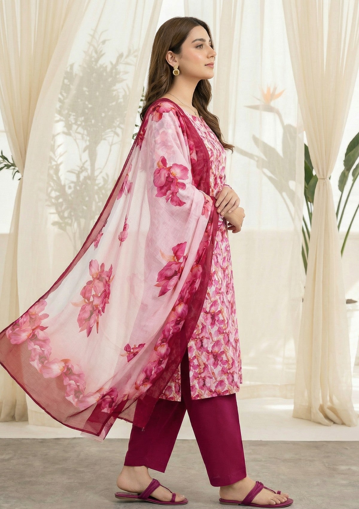 R Prints Lawn 26 Volume 3 - D#39 - Pink